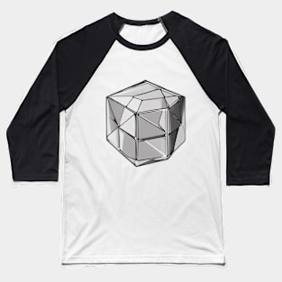 Rubic Cube Grey Shadow Silhouette Anime Style Collection No. 382 Baseball T-Shirt